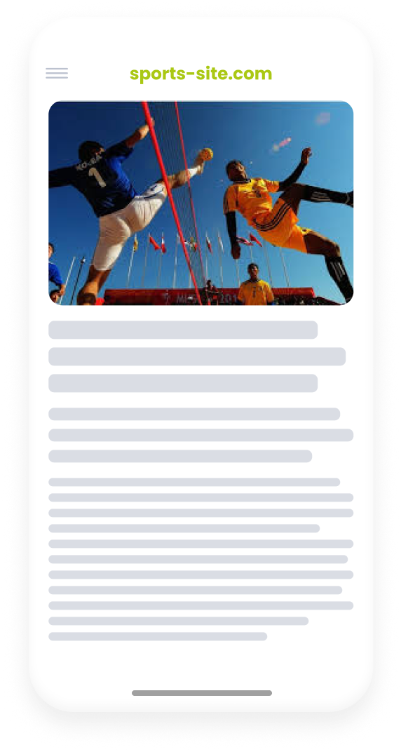 Marfeel Recommender - Sports site receiving cross-site traffic