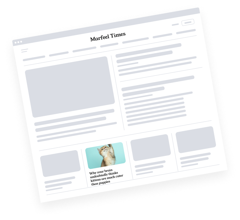 Marfeel Recommender - Content warm up homepage view